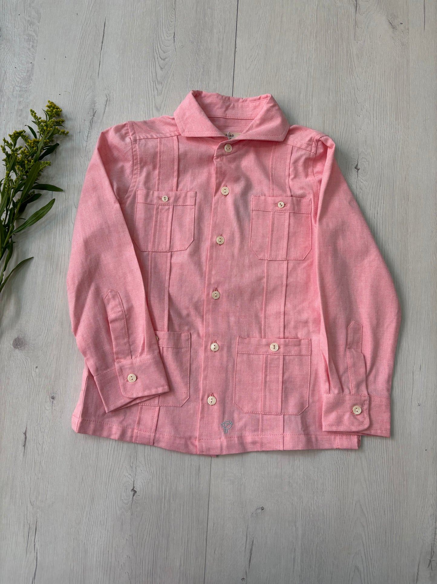 Guayabera Hortensia rosa