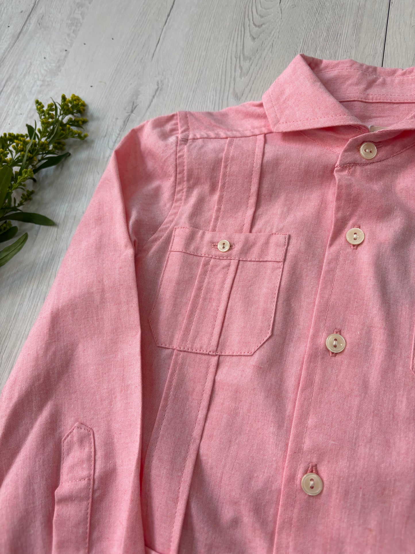 Guayabera Hortensia rosa