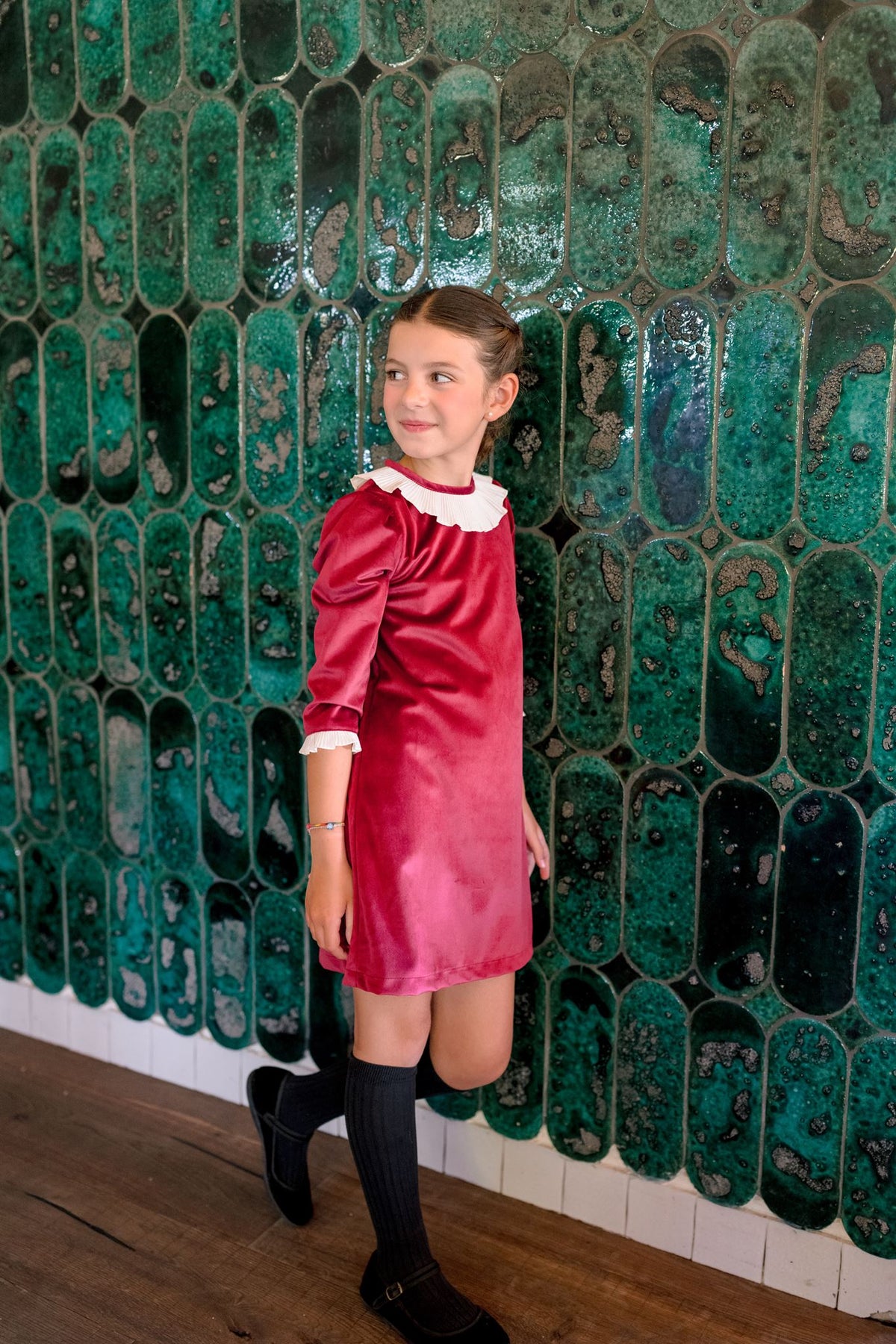 Vestido Terciopelo Burdeos