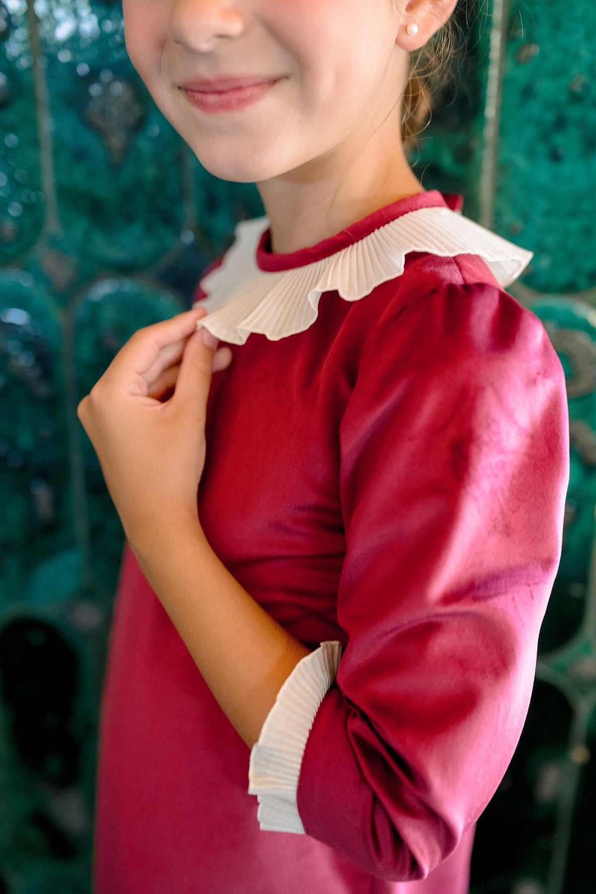 Vestido Terciopelo Burdeos