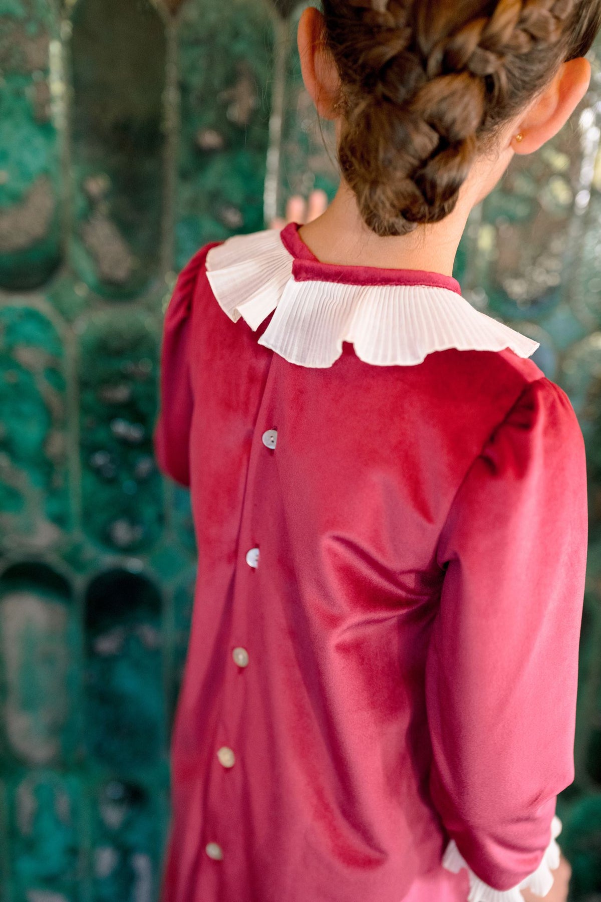 Vestido Terciopelo Burdeos